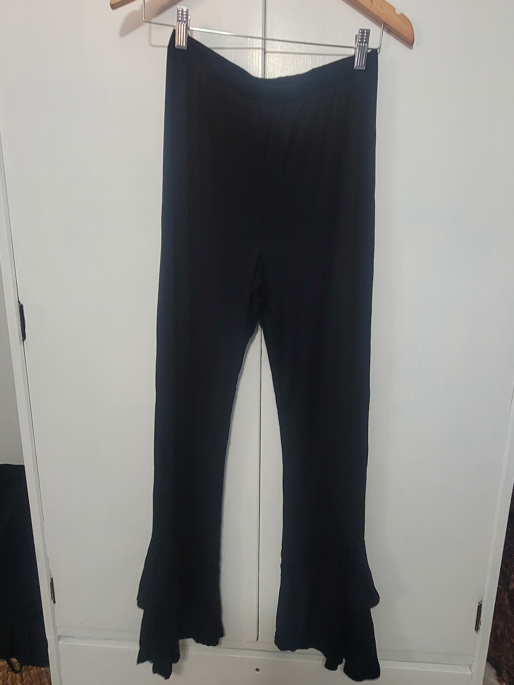 Onia Black Kids Ruffle Flare Leggings